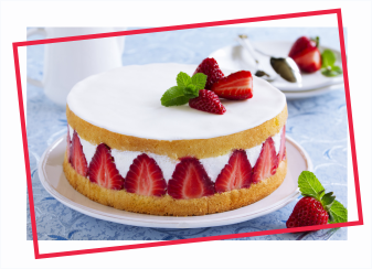 Image gateau aux fraises