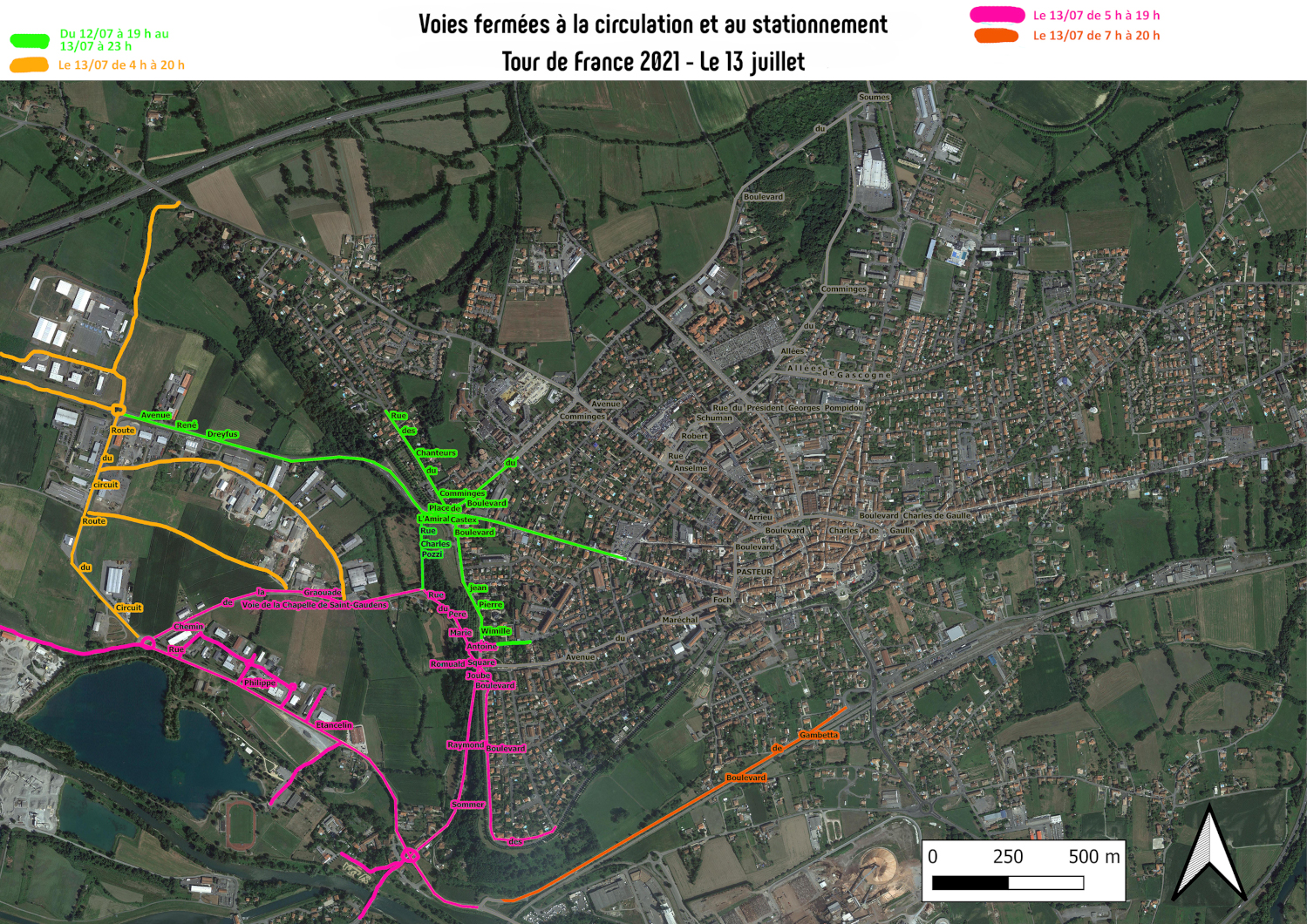 Plan de circulation 13 juillet