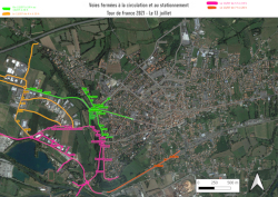 Tour de France – Plan de circulation des 13 et 14 juillet 2021