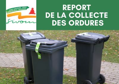 Report de la collecte des ordures ménagères du 15 août