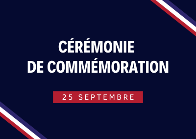 Cérémonie de commémoration du 25 septembre